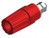 PKI 110 RT Gniazdo laboratoryjne (aparatowe) izolowane 4mm, przyłącze M4, czerwone, Hirschmann, 931714101, PKI110
